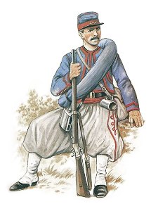 Униформа новых солдат Папы отличалась от мундиров французских зуавов лишь цветом: она была серой с красной отделкой.