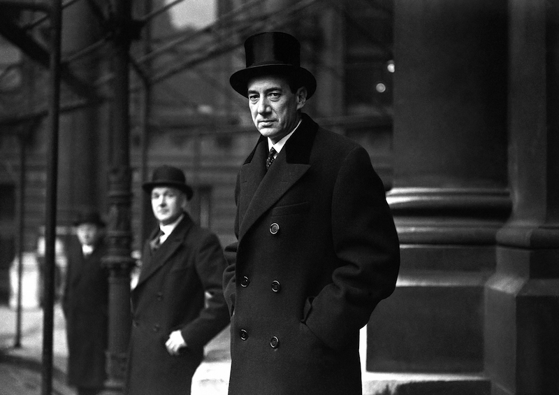 Col. Beck, the Polish foreign minister, who is on a visit to England, leaving the foreign office in London on Nov. 9, 1936, after his visit to Mr. Anthony Eden, foreign secretary. (AP Photo)