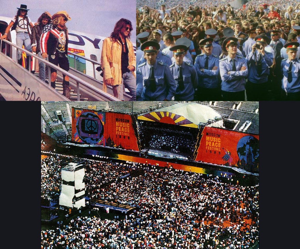 Западный сатанинский рок-десант высаживается в Москве для проведения ритуального многотысячного шабаша на арене «Лужников» (август 1989 года, Джон Бон Джови, Скид Роу, Оззи Озборн)
